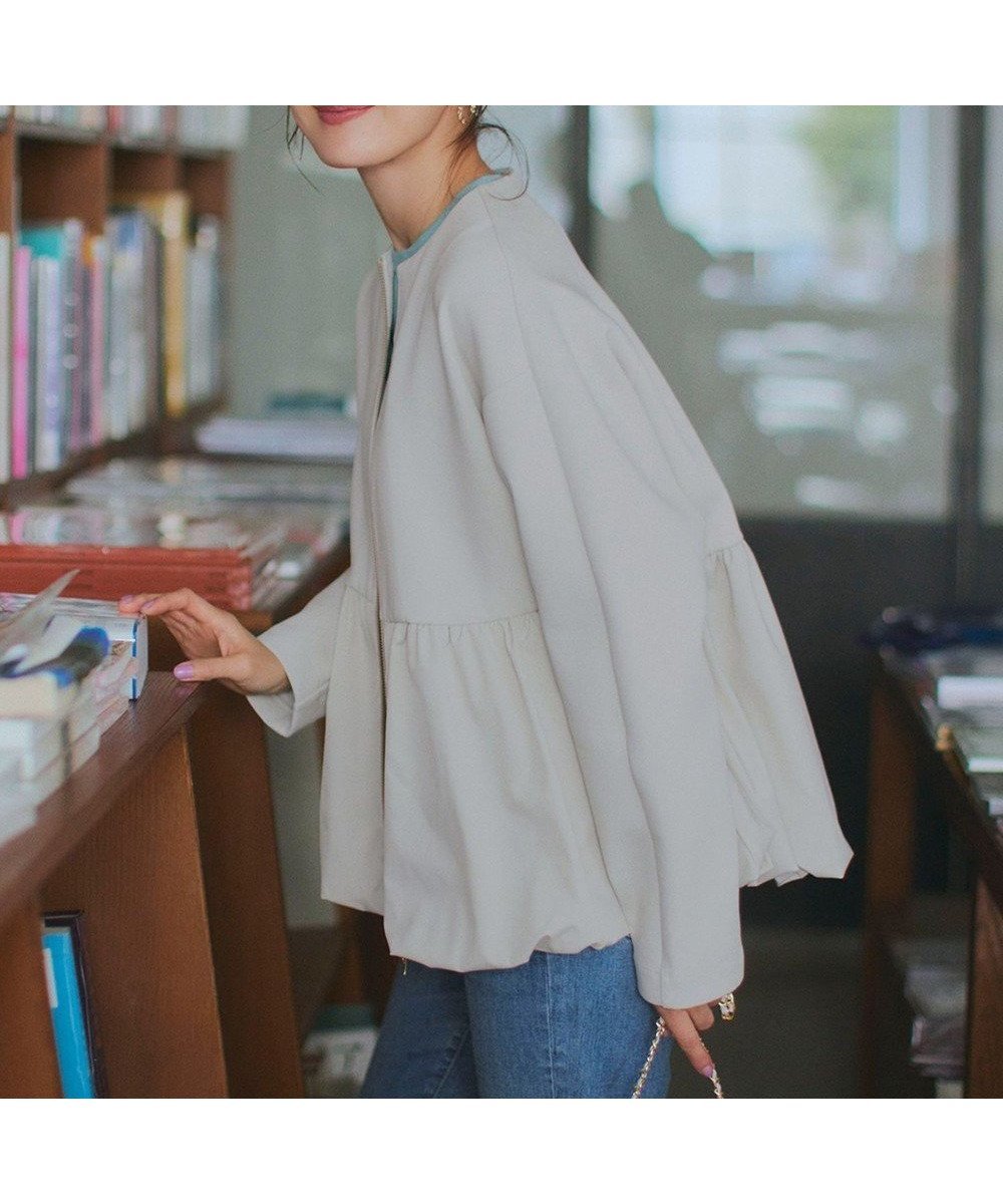 【23区/NIJYUSANKU】の【洗える】コットンエアーバルーン ライトアウター 人気、トレンドファッション・服の通販 founy(ファニー) 　ファッション　Fashion　レディースファッション　WOMEN　アウター　Coat Outerwear　ジャケット　Jackets　エアリー　Airy　春　Spring　洗える　Washable　コンビ　Combination　ジャケット　Jacket　セットアップ　Set Up　タフタ　Taffeta　ツイル　Twill　バルーン　Balloon　ベーシック　Basic　ペプラム　Peplum　マニッシュ　Mannish　ワイド　Wide　S/S・春夏　Ss・Spring/Summer　おすすめ　Recommend　夏　Summer　エレガント 上品　Elegant　2025年　2025　2025春夏・S/S　Ss,Spring/Summer,2025　 other-1|ID: prp329100004537311 ipo3291000000032161106