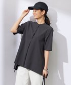 【アイシービー/iCB】の【接触冷感・UVカット・洗える】ヴィンテージスパンブロード バンドカラーブラウス チャコールグレー系|ID: prp329100004537317 ipo3291000000033685650