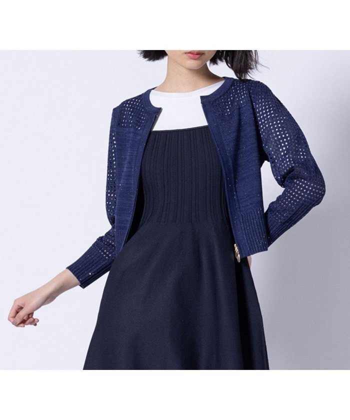 【トッカ/TOCCA】の【洗える】SPIDERWEB KNIT ニットブルゾン インテリア・キッズ・メンズ・レディースファッション・服の通販 founy(ファニー) https://founy.com/ ファッション Fashion レディースファッション Fashion for Women アウター Coat / Outerwear Collection レディースジャケット・軽アウター Jackets ブルゾンジャケット・スポーティアウター Blouson Jackets 2025年 2025 2025春夏・S/S Spring/Summer 2025 SS25 ジャケット Jacket, Outerwear ブルゾン Blouson, Bomber Jacket 夏 Summer S/S・春夏 SS, Spring/Summer, Warm Season 洗える Machine Washable A/W・秋冬 Autumn/Winter |ID: prp329100004537352 ipo3291000000032675658