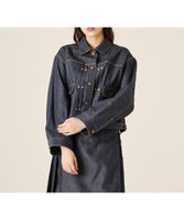 【リポトレンタアンニ/Ripo trenta anni】の【洗える/個性的/ブランド定番】2ND TYPE PLEATS JK デニムジャケット プリーツ 人気、トレンドファッション・服の通販 founy(ファニー) ファッション Fashion レディースファッション WOMEN アウター Coat Outerwear ジャケット Jackets デニムジャケット Denim Jackets 洗える Washable コンパクト Compact ジャケット Jacket デニム Denim 定番 Standard ハイライズ High Rise バランス Balance フロント Front プリーツ Pleats ボトム Bottom ワイド Wide A/W・秋冬 Aw・Autumn/Winter・Fw・Fall-Winter S/S・春夏 Ss・Spring/Summer 夏 Summer |ID:prp329100004537366