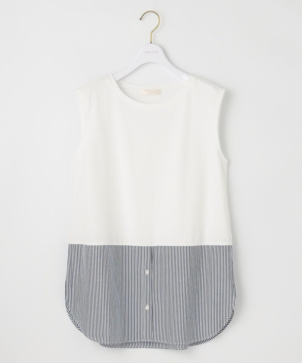 【エニィ スィス/any SiS】の【洗える】レイヤード タンクトップ 人気、トレンドファッション・服の通販 founy(ファニー) 　ファッション　Fashion　レディースファッション　WOMEN　トップス・カットソー　Tops/Tshirt　おすすめ　Recommend　インナー　Inner　カットソー　Cut And Sew　ストライプ　Stripe　タンク　Tank　ドッキング　Docking　パターン　Pattern　洗える　Washable　無地　Plain Color　A/W・秋冬　Aw・Autumn/Winter・Fw・Fall-Winter　 other-1|ID: prp329100004537373 ipo3291000000032063074