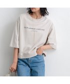 【23区/NIJYUSANKU】の【洗える】ライトコットンテリー ワイドスリーブ ロゴ カットソー ベージュ系|ID: prp329100004537381 ipo3291000000032659063