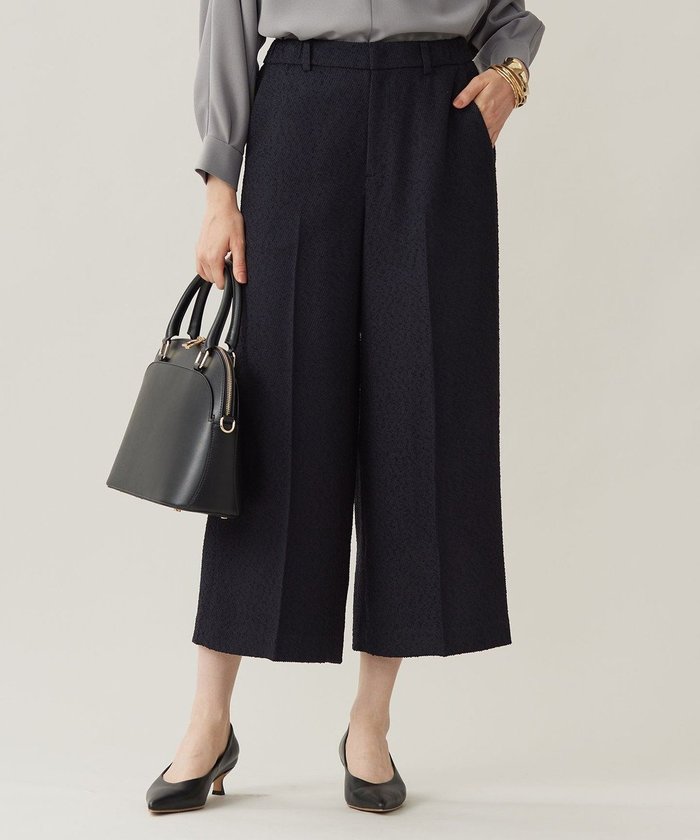 【自由区/JIYU-KU】のブライトリングツイードクロップド パンツ インテリア・キッズ・メンズ・レディースファッション・服の通販 founy(ファニー) https://founy.com/ ファッション Fashion レディースファッション Fashion for Women パンツ Pants & Trousers シンプル Simple, Minimal ストレート Straight, Straight Cut ツイード Twill, Twill Weave ループ Loop, Loop Knit ワイド Wide, Wide Fit エレガント 上品 Elegant A/W・秋冬 Autumn/Winter |ID: prp329100004537395 ipo3291000000035715138