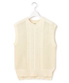 【ジェイプレスヨークストリート/J.PRESS YORK STREET】の【WOMEN】テープヤーン ニットベスト 人気、トレンドファッション・服の通販 founy(ファニー) ファッション Fashion レディースファッション Ladies' Fashion Online アウター Coat Outerwear トップス・カットソー Tops/Tshirt ニット Knit Tops ベスト/ジレ Gilets/Vests コンパクト Compact スリット Slit ノースリーブ No Sleeve ベスト Vest ボトム Bottom メッシュ Mesh エレガント 上品 Elegant 夏 Summer 春 Spring S/S・春夏 Ss・Spring/Summer thumbnail ホワイト系|ID: prp329100004537405 ipo3291000000032570450
