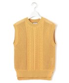 【ジェイプレスヨークストリート/J.PRESS YORK STREET】の【WOMEN】テープヤーン ニットベスト 人気、トレンドファッション・服の通販 founy(ファニー) ファッション Fashion レディースファッション Ladies' Fashion Online アウター Coat Outerwear トップス・カットソー Tops/Tshirt ニット Knit Tops ベスト/ジレ Gilets/Vests コンパクト Compact スリット Slit ノースリーブ No Sleeve ベスト Vest ボトム Bottom メッシュ Mesh エレガント 上品 Elegant 夏 Summer 春 Spring S/S・春夏 Ss・Spring/Summer thumbnail イエロー系|ID: prp329100004537405 ipo3291000000032570453