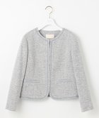 【エニィ スィス/any SiS】の【洗える】ライトストレッチ ツイード ジャケット グレーシャンブレー|ID: prp329100004537447 ipo3291000000033571598