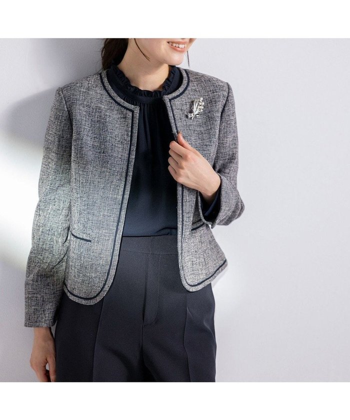 【エニィ スィス/any SiS】の【洗える】ライトストレッチ ツイード ジャケット インテリア・キッズ・メンズ・レディースファッション・服の通販 founy(ファニー) https://founy.com/ ファッション Fashion レディースファッション Fashion for Women アウター Coat / Outerwear Collection レディースジャケット・軽アウター Jackets ノーカラージャケット / シンプル上品コーデ Collarless Jackets 春 Spring 洗える Machine Washable コンパクト Compact, Small Size ジャケット Jacket, Outerwear ストレッチ Stretch, Stretchy Fabric スリット Slit, Slit Detail ツイード Twill, Twill Weave トリミング Trimming, Decorative Edge バランス Balance, Style Balance ミックス Mix, Mixed Style S/S・春夏 SS, Spring/Summer, Warm Season 夏 Summer エレガント 上品 Elegant |ID: prp329100004537447 ipo3291000000034282339