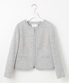 【エニィ スィス/any SiS】の【洗える】ライトストレッチ ツイード ジャケット グレーシャンブレー|ID: prp329100004537447 ipo3291000000034282341