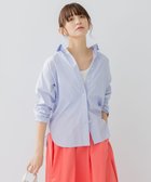 【23区/NIJYUSANKU】の【洗える】CANCLINI ベーシック シャツ スカイブルー×スカーレットストライプ|ID: prp329100004537476 ipo3291000000032063673
