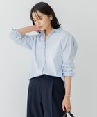 【23区/NIJYUSANKU】の【洗える】CANCLINI ベーシック シャツ スカイブルー×ホワイトストライプ|ID: prp329100004537476 ipo3291000000032063674