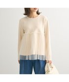 【グリーンパークス/Green Parks】の・swing by チュールレイヤープルオーバー 人気、トレンドファッション・服の通販 founy(ファニー) ファッション Fashion レディースファッション WOMEN トップス・カットソー Tops/Tshirt シャツ/ブラウス Shirts/Blouses ロング / Tシャツ T-Shirts プルオーバー Pullover カットソー Cut and Sewn カットソー Cut And Sew チュール Tulle トレンド Trend フェミニン Feminine ベーシック Basic ポケット Pocket 今季 This Season A/W・秋冬 Aw・Autumn/Winter・Fw・Fall-Winter thumbnail Ivory|ID: prp329100004537565 ipo3291000000032199495