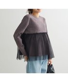 【グリーンパークス/Green Parks】の・swing by チュールレイヤープルオーバー 人気、トレンドファッション・服の通販 founy(ファニー) ファッション Fashion レディースファッション WOMEN トップス・カットソー Tops/Tshirt シャツ/ブラウス Shirts/Blouses ロング / Tシャツ T-Shirts プルオーバー Pullover カットソー Cut and Sewn カットソー Cut And Sew チュール Tulle トレンド Trend フェミニン Feminine ベーシック Basic ポケット Pocket 今季 This Season A/W・秋冬 Aw・Autumn/Winter・Fw・Fall-Winter thumbnail Charcoal Gray|ID: prp329100004537565 ipo3291000000032199496