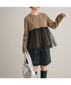 【グリーンパークス/Green Parks】の・swing by チュールレイヤープルオーバー 人気、トレンドファッション・服の通販 founy(ファニー) ファッション Fashion レディースファッション WOMEN トップス・カットソー Tops/Tshirt シャツ/ブラウス Shirts/Blouses ロング / Tシャツ T-Shirts プルオーバー Pullover カットソー Cut and Sewn カットソー Cut And Sew チュール Tulle トレンド Trend フェミニン Feminine ベーシック Basic ポケット Pocket 今季 This Season A/W・秋冬 Aw・Autumn/Winter・Fw・Fall-Winter thumbnail Gray Beige|ID: prp329100004537565 ipo3291000000032199497