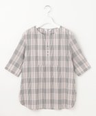 【ジェイ プレス/J.PRESS】の【洗える】ドライタッチドビーチェック ブラウス ライトグレー系3|ID: prp329100004537579 ipo3291000000033688148