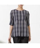 【ジェイ プレス/J.PRESS】の【洗える】ドライタッチドビーチェック ブラウス ネイビー系3|ID: prp329100004537579 ipo3291000000034253368