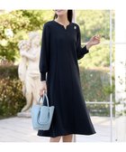 【ティアクラッセ/Tiaclasse】の【ストレッチジョーゼット】 シフォン袖ワンピース ネイビー|ID: prp329100004537619 ipo3291000000032064438
