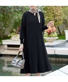 【ティアクラッセ/Tiaclasse】の【ストレッチジョーゼット】 シフォン袖ワンピース ブラック|ID: prp329100004537619 ipo3291000000032064443
