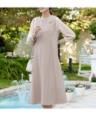 【ティアクラッセ/Tiaclasse】の【ストレッチジョーゼット】 シフォン袖ワンピース グレージュ|ID: prp329100004537619 ipo3291000000032746253
