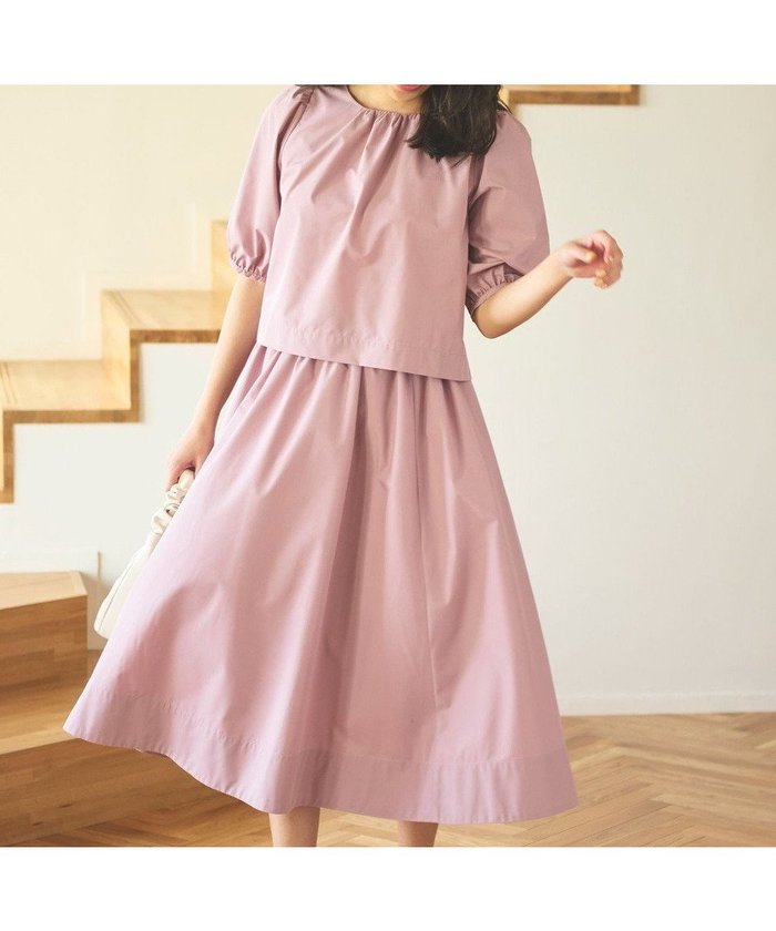 【フェルゥ/Feroux】の【洗える】パフスリーブセット アップ インテリア・キッズ・メンズ・レディースファッション・服の通販 founy(ファニー) https://founy.com/ ファッション Fashion レディースファッション Fashion for Women ワンピース Dresses 春 Spring 洗える Machine Washable ギャザー Gathered, Ruffled スリーブ Sleeve, Long Sleeve / Short Sleeve セットアップ Set-Up, Coordinated Outfit パール Pearl, Pearl Accent S/S・春夏 SS, Spring/Summer, Warm Season 夏 Summer エレガント 上品 Elegant |ID: prp329100004537623 ipo3291000000032766642
