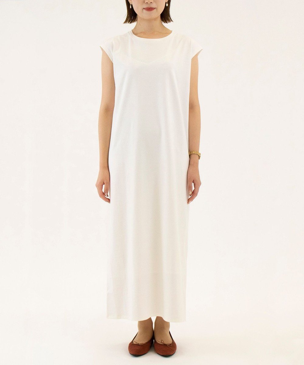 【カシヤマ/KASHIYAMA】のハイゲージジャージーワンピース インテリア・キッズ・メンズ・レディースファッション・服の通販 founy(ファニー) 　ファッション　Fashion　レディースファッション　Ladies' Fashion Online　ワンピース　Dress　シューズ　Shoes　スリーブ　Sleeve　ダブル　Double　バレエ　Ballet　フレンチ　French　マキシ　Maxi　リラックス　Relax　夏　Summer　S/S・春夏　Ss・Spring/Summer　A/W・秋冬　Aw・Autumn/Winter・Fw・Fall-Winter　白|ID: prp329100004537650 ipo3291000000032466465