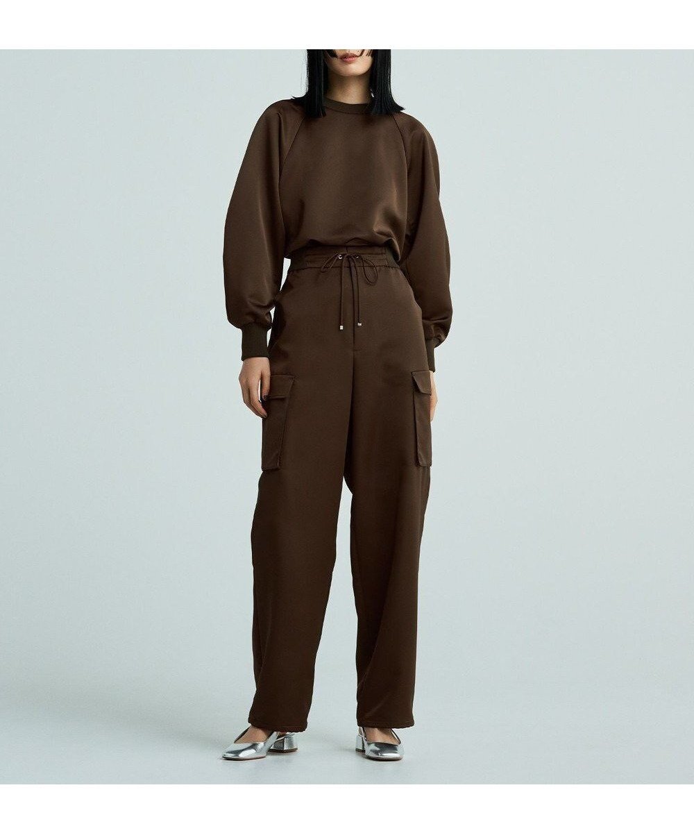 【アンクレイヴ/uncrave】の【洗濯機洗い可】サテン イージーカーゴパンツ(uncrave WHITE) インテリア・キッズ・メンズ・レディースファッション・服の通販 founy(ファニー)  ファッション Fashion レディースファッション Fashion for Women パンツ Pants & Trousers 洗える Machine Washable サテン Satin, Glossy Fabric シンプル Simple, Minimal ストレート Straight, Straight Cut スポーティ Sporty, Casual Athletic セットアップ Set-Up, Coordinated Outfit 雑誌 Magazine, Fashion Magazine トレンド Trend, Trending Now ドローストリング Drawstring, Pull Cord バルーン Balloon, Balloon Silhouette フラップ Flap, Flap Pocket ポケット Pocket, Pocket Detail ラグジュアリー Luxury, Elegant ワイド Wide, Wide Fit ワーク Workwear, Utility Style A/W・秋冬 Autumn/Winter ブラウン|ID: prp329100004537663 ipo3291000000034300888