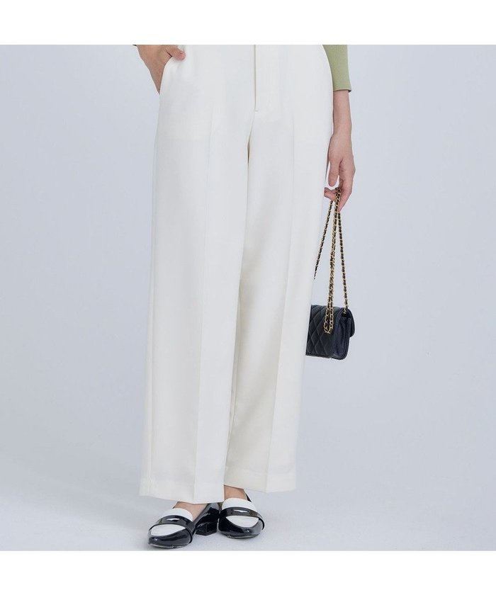 【組曲/KUMIKYOKU】の【WEB限定】ベーシックダブルクロス ワイドストレートパンツ インテリア・キッズ・メンズ・レディースファッション・服の通販 founy(ファニー) https://founy.com/ ファッション Fashion レディースファッション Fashion for Women パンツ Pants & Trousers ストレート Straight, Straight Cut ワイド Wide, Wide Fit エレガント 上品 Elegant 夏 Summer S/S・春夏 SS, Spring/Summer, Warm Season A/W・秋冬 Autumn/Winter |ID: prp329100004537697 ipo3291000000034515440