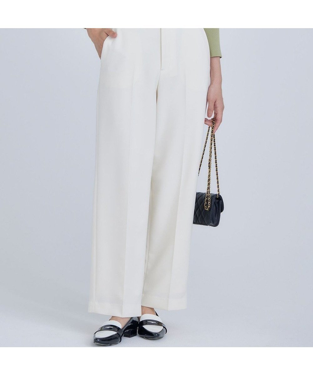 【組曲/KUMIKYOKU】の【WEB限定】ベーシックダブルクロス ワイドストレートパンツ インテリア・キッズ・メンズ・レディースファッション・服の通販 founy(ファニー) ファッション Fashion レディースファッション Fashion for Women パンツ Pants & Trousers ストレート Straight, Straight Cut ワイド Wide, Wide Fit エレガント 上品 Elegant 夏 Summer S/S・春夏 SS, Spring/Summer, Warm Season A/W・秋冬 Autumn/Winter アイボリー系|ID: prp329100004537697 ipo3291000000034515441
