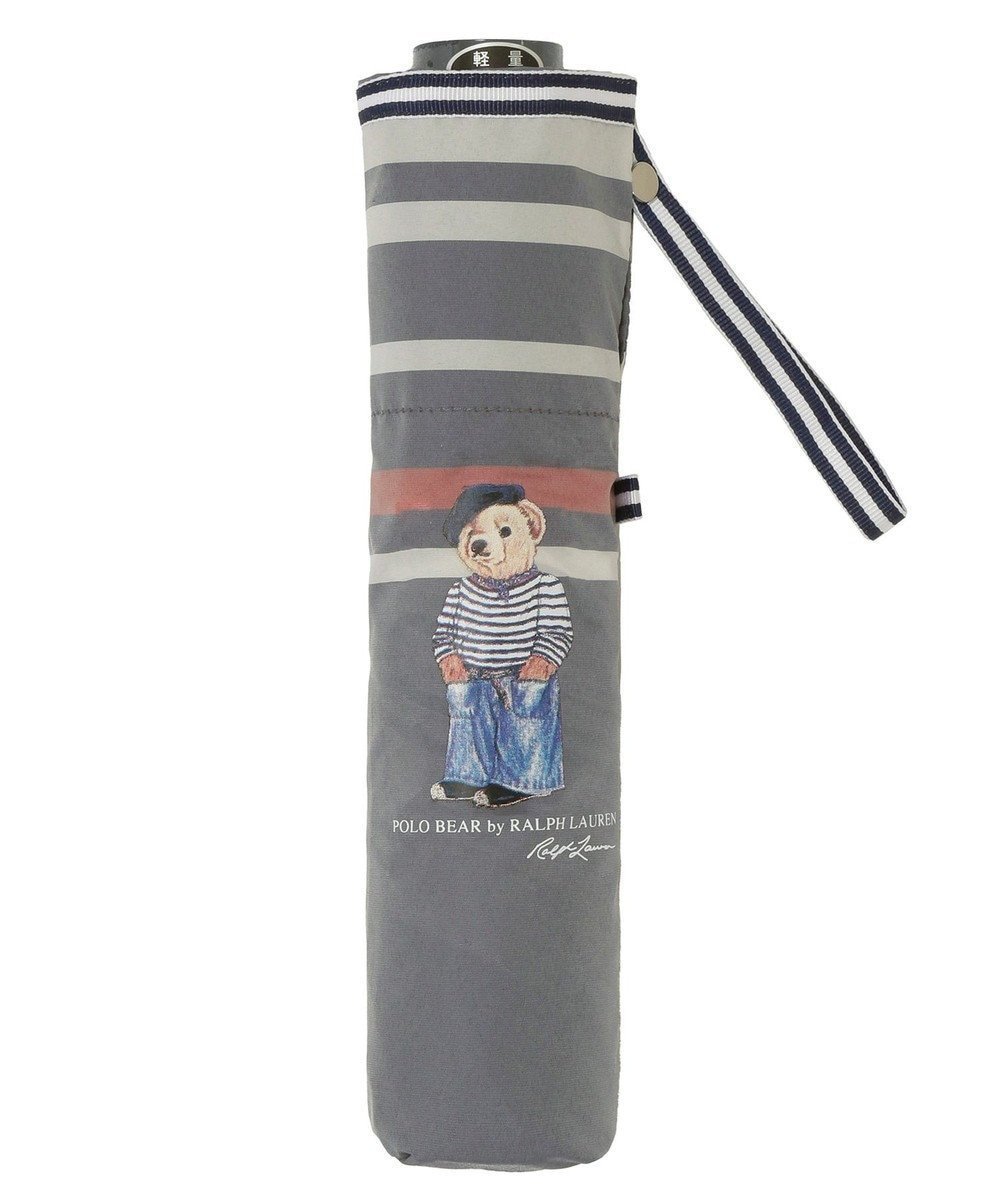 【ムーンバット/MOONBAT】の【大きめ/軽量】POLO RALPH LAUREN 折りたたみ傘 FRENCH BEAR 55cm インテリア・キッズ・メンズ・レディースファッション・服の通販 founy(ファニー) 　ファッション　Fashion　レディースファッション　WOMEN　傘 / レイングッズ　Umbrellas/Rainwear　アイビー　Ivy　ニューヨーク　New York　プリント　Print　ボーダー　Border　ワンポイント　One Point　傘　Umbrella　軽量　Lightweight　ネイビーブルー|ID: prp329100004537717 ipo3291000000032148565