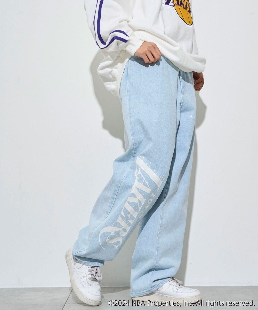 【ウィゴー/WEGO】の【ユニセックス着用ITEM】別注NBAデニムパンツ インテリア・キッズ・メンズ・レディースファッション・服の通販 founy(ファニー) 　ファッション　Fashion　レディースファッション　WOMEN　パンツ　Pants　デニムパンツ　Denim Pants　春　Spring　シンプル　Simple　スマホ　Smartphone　デニム　Denim　ベスト　Vest　ポケット　Pocket　別注　Special Order　無地　Plain Color　ワイド　Wide　A/W・秋冬　Aw・Autumn/Winter・Fw・Fall-Winter　プチプライス・低価格　Affordable　夏　Summer　デニム淡色|ID: prp329100004537756 ipo3291000000032149198
