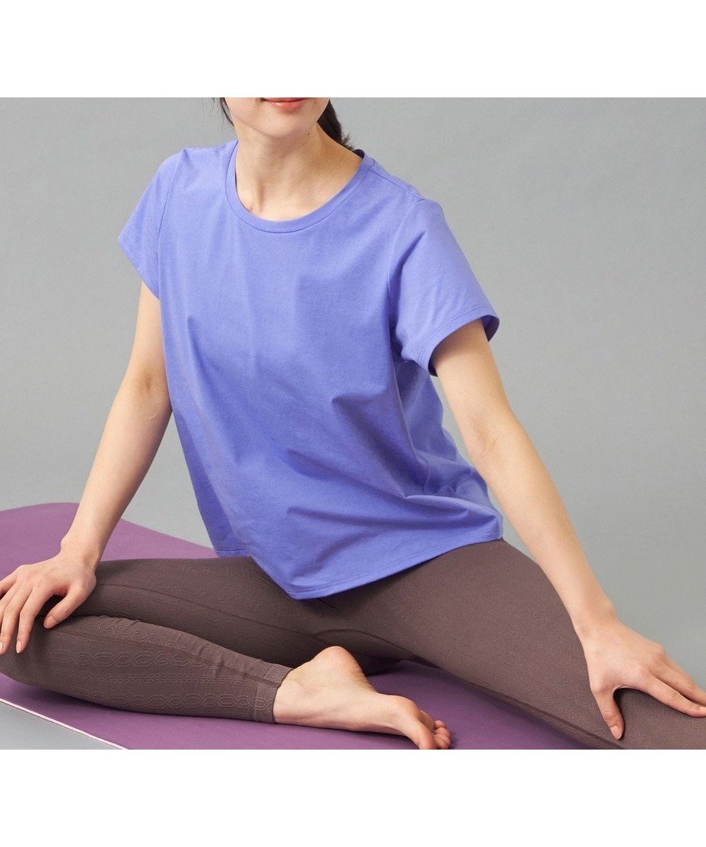 【チャコット/Chacott】のChacott BALANCE EasyCare+ Tシャツ インテリア・キッズ・メンズ・レディースファッション・服の通販 founy(ファニー) 　ファッション　Fashion　レディースファッション　WOMEN　トップス・カットソー　Tops/Tshirt　シャツ/ブラウス　Shirts/Blouses　ロング / Tシャツ　T-Shirts　コンパクト　Compact　吸水　Water Absorption　ストレッチ　Stretch　パウダー　Powder　ヒヤシンス|ID: prp329100004537801 ipo3291000000032279149