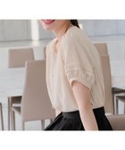 【ティアクラッセ/Tiaclasse】の【洗える】シアーチェック柄パフスリーブブラウス ベージュ|ID: prp329100004537889 ipo3291000000032542481