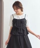 【フェルゥ/Feroux】の【セットアップ対応・洗える】リボンタフタ ビスチェ カットソー ブラック系|ID: prp329100004537913 ipo3291000000032066007
