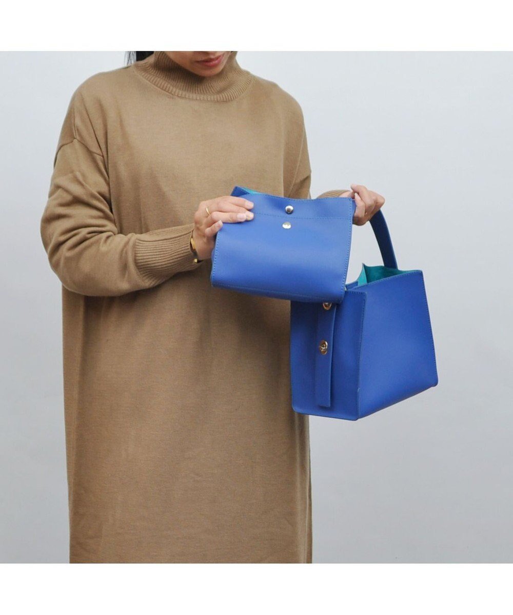 【アンビリオン/UNBILLION】の【テレビ ドラマ着用アイテム】カシュカシュ cachecache / ヒネリハンドルインバッグセットトート インテリア・キッズ・メンズ・レディースファッション・服の通販 founy(ファニー) 　ファッション　Fashion　レディースファッション　Fashion for Women　バッグ　Bags　1月号　January Issue　春　Spring　秋　Autumn　9月号　September Issue　カラフル　Colorful Design　ショルダー　Shoulder, Shoulder Strap　スクエア　Square, Square Shape　雑誌　Magazine, Fashion Magazine　ハンド　Hand, Handmade　ミックス　Mix, Mixed Style　モチーフ　Motif, Design Theme　再入荷　Restock / Back in Stock　ブルー|ID: prp329100004537917 ipo3291000000032734161