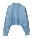 【アースミュージックアンドエコロジー/earth music&ecology】のスカラップトリムシャツ 人気、トレンドファッション・服の通販 founy(ファニー) ファッション Fashion レディースファッション WOMEN トップス・カットソー Tops/Tshirt シャツ/ブラウス Shirts/Blouses アイレット Eyelet クロップド Cropped スカラップ Scalloped ダウン Down デニム Denim トレンド Trend バランス Balance フェミニン Feminine ボックス Box ポケット Pocket ワイド Wide 夏 Summer 春 Spring S/S・春夏 Ss・Spring/Summer 透かし Watermark thumbnail Blue|ID: prp329100004537945 ipo3291000000032066177