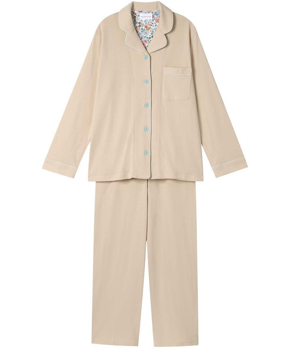【ウンナナクール/une nana cool】の【綿100%】フライスパジャマ MADE WITH LIBERTY FABRIC インテリア・キッズ・メンズ・レディースファッション・服の通販 founy(ファニー) 　ファッション　Fashion　レディースファッション　Ladies' Fashion Online　パイピング　Piping　パジャマ　Pajamas　リラックス　Relax　おすすめ　Recommend　ギフト プレゼント　Gift Present　RP|ID: prp329100004537972 ipo3291000000032552651