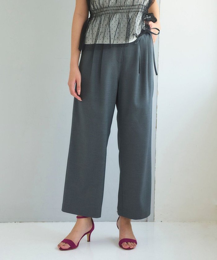 【フェルゥ/Feroux】の【洗える】セミワイド パンツ インテリア・キッズ・メンズ・レディースファッション・服の通販 founy(ファニー) https://founy.com/ ファッション Fashion レディースファッション Fashion for Women パンツ Pants & Trousers シンプル Simple, Minimal バランス Balance, Style Balance フェミニン Feminine, Girly リボン Ribbon, Bow ワイド Wide, Wide Fit 夏 Summer 春 Spring S/S・春夏 SS, Spring/Summer, Warm Season 洗える Machine Washable |ID: prp329100004538069 ipo3291000000034757428