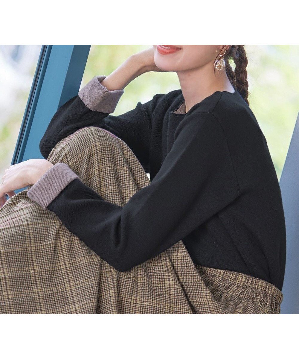 【ティアクラッセ/Tiaclasse】の【洗える】ダブルフェイスニットトップス 人気、トレンドファッション・服の通販 founy(ファニー) 　ファッション　Fashion　レディースファッション　WOMEN　ワンピース　Dress　チュニック　Tunic　おすすめ　Recommend　ダブル　Double　チュニック　Tunic　フェイス　Face　ラウンド　Round　洗える　Washable　A/W・秋冬　Aw・Autumn/Winter・Fw・Fall-Winter　 other-1|ID: prp329100004538084 ipo3291000000032066998