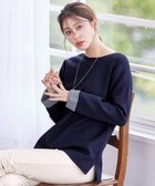 【ティアクラッセ/Tiaclasse】の【洗える】ダブルフェイスニットトップス 人気、トレンドファッション・服の通販 founy(ファニー) ファッション Fashion レディースファッション WOMEN ワンピース Dress チュニック Tunic おすすめ Recommend ダブル Double チュニック Tunic フェイス Face ラウンド Round 洗える Washable A/W・秋冬 Aw・Autumn/Winter・Fw・Fall-Winter thumbnail ネイビー|ID: prp329100004538084 ipo3291000000032067007