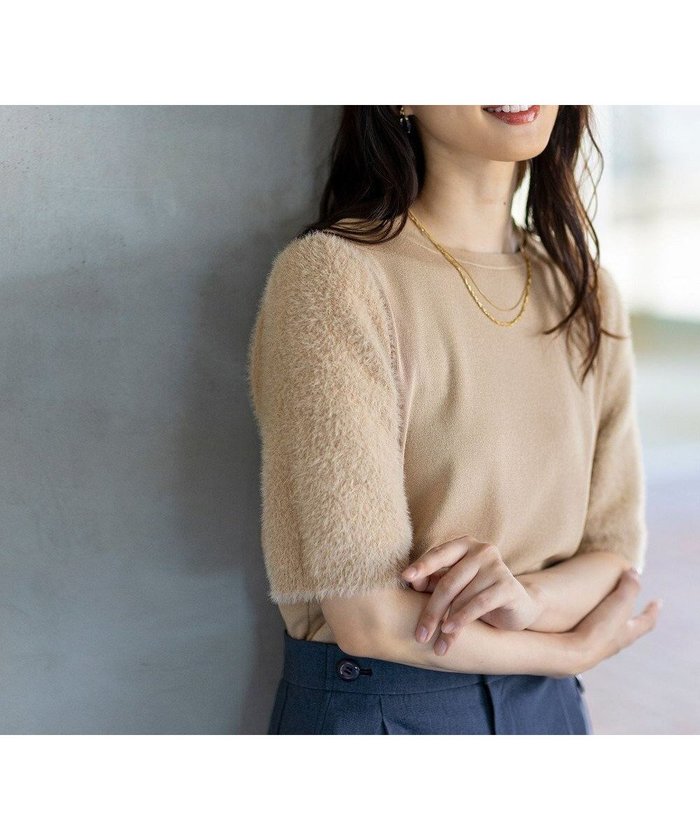 【エニィ スィス/any SiS】の【洗える】シャギースリーブ ニット インテリア・キッズ・メンズ・レディースファッション・服の通販 founy(ファニー) https://founy.com/ ファッション Fashion レディースファッション Fashion for Women トップス・カットソー Cut & Sew Tops ニット Knit Tops & Sweaters コンパクト Compact, Small Size ストレッチ Stretch, Stretchy Fabric セーター Sweater, Knitwear フェザー Feather, Feather Detail エレガント 上品 Elegant 新作・新入荷 New Arrivals / New In 洗える Machine Washable A/W・秋冬 Autumn/Winter |ID: prp329100004538087 ipo3291000000032969683