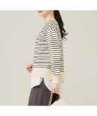 【エニィ スィス/any SiS】の【洗える】サイドスリット ニット アイボリー×ブラック|ID: prp329100004538090 ipo3291000000033678502