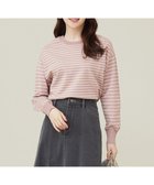 【エニィ スィス/any SiS】の【洗える】サイドスリット ニット ピンク×アイボリー|ID: prp329100004538090 ipo3291000000033678504