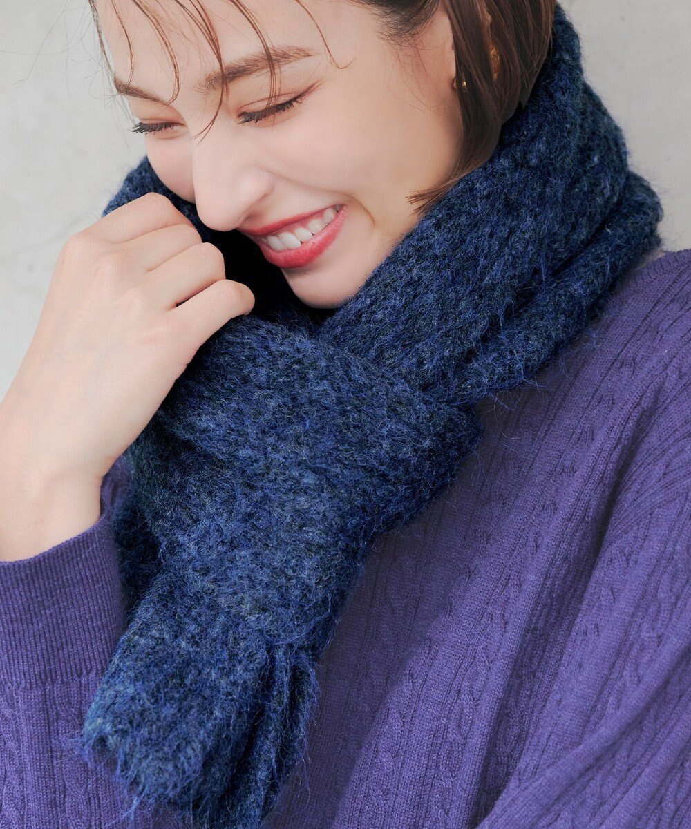 【ティアクラッセ/Tiaclasse】のリブ編みマフラー インテリア・キッズ・メンズ・レディースファッション・服の通販 founy(ファニー) 　ファッション　Fashion　レディースファッション　WOMEN　マフラー　Mufflers　スヌード　Snood　チュニック　Tunic　フェミニン　Feminine　ベーシック　Basic　マフラー　Scarf　ミックス　Mix　メランジ　Melange　再入荷　Restock/Back In Stock/Re Arrival　NEW・新作・新着・新入荷　New Arrivals　無地　Plain Color　A/W・秋冬　Aw・Autumn/Winter・Fw・Fall-Winter　ブルー|ID: prp329100004538123 ipo3291000000032067218