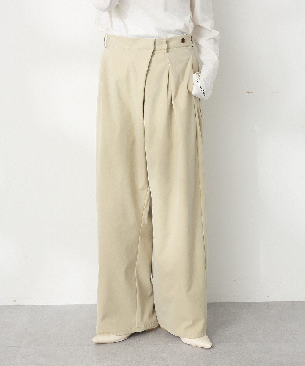 【クラフトスタンダードブティック/CRAFT STANDARD BOUTIQUE】のラップコクーンパンツ インテリア・キッズ・メンズ・レディースファッション・服の通販 founy(ファニー) 　ファッション　Fashion　レディースファッション　Fashion for Women　パンツ　Pants & Trousers　春　Spring　スタイリッシュ　Stylish, Fashionable　センター　Center, Center Line　とろみ　Fluid, Flowy Fabric　ツイル　Twist, Twisted Detail　フィット　Fit, Slim Fit　ポケット　Pocket, Pocket Detail　ラップ　Wrap, Wrap Design　ワイド　Wide, Wide Fit　S/S・春夏　SS, Spring/Summer, Warm Season　夏　Summer　2025年　2025　2025春夏・S/S　Spring/Summer 2025 SS25　Beige|ID: prp329100004538153 ipo3291000000033620405
