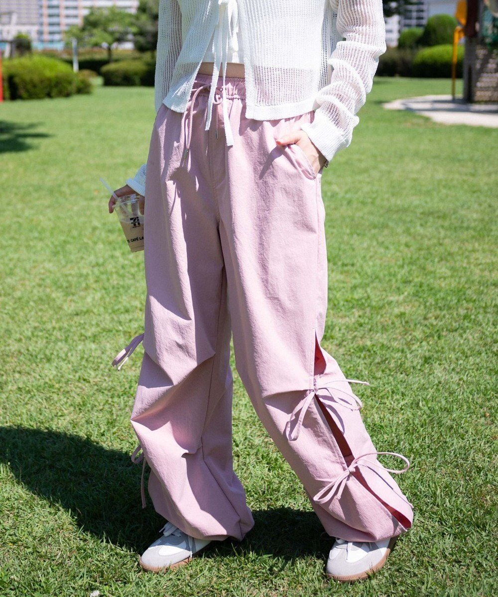 【ウィゴー/WEGO】のサイドリボンパラシュートパンツ 人気、トレンドファッション・服の通販 founy(ファニー) 　ファッション　Fashion　レディースファッション　WOMEN　パンツ　Pants　おすすめ　Recommend　ガーリー　Girly　スニーカー　Sneakers　スマホ　Smartphone　トレンド　Trend　ボトム　Bottom　リボン　Ribbon　夏　Summer　春　Spring　S/S・春夏　Ss・Spring/Summer　 other-1|ID: prp329100004538181 ipo3291000000032199251