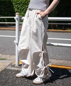 【ウィゴー/WEGO】のサイドリボンパラシュートパンツ オフホワイト|ID: prp329100004538181 ipo3291000000032199258