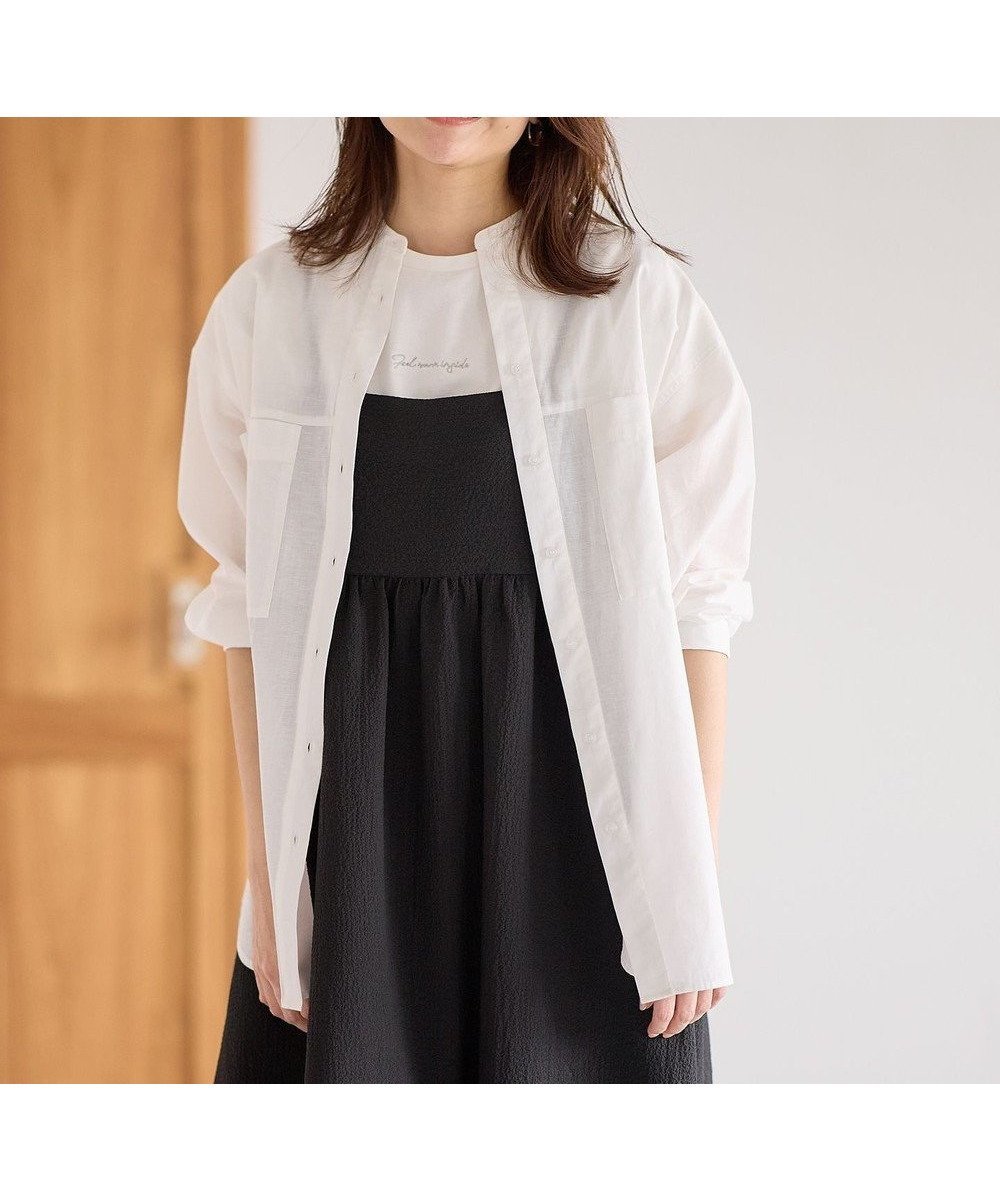 【エニィファム/any FAM】のコットンリネンシャツ インテリア・キッズ・メンズ・レディースファッション・服の通販 founy(ファニー) 　ファッション　Fashion　レディースファッション　WOMEN　トップス・カットソー　Tops/Tshirt　シャツ/ブラウス　Shirts/Blouses　ダブル　Double　ポケット　Pocket　夏　Summer　春　Spring　S/S・春夏　Ss・Spring/Summer　羽織　Haori　オフ|ID: prp329100004538192 ipo3291000000032157712