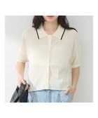 【アースミュージックアンドエコロジー/earth music&ecology】のラインポロニットカーディガン Ivory|ID: prp329100004538245 ipo3291000000034247767