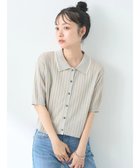 【アースミュージックアンドエコロジー/earth music&ecology】のラインポロニットカーディガン Light Gray|ID: prp329100004538245 ipo3291000000034247769