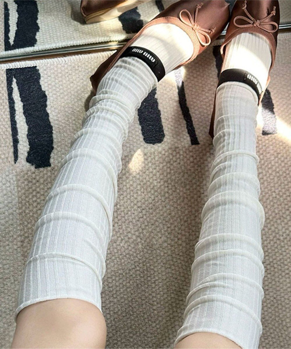 【ウィゴー/WEGO】のクシュクシュリブハイソックス インテリア・キッズ・メンズ・レディースファッション・服の通販 founy(ファニー) 　ファッション　Fashion　レディースファッション　WOMEN　ソックス　Socks　レッグウェア　Legwear　スマホ　Smartphone　ソックス　Socks　トレンド　Trend　ロング　Long　ホワイト|ID: prp329100004538376 ipo3291000000032068535