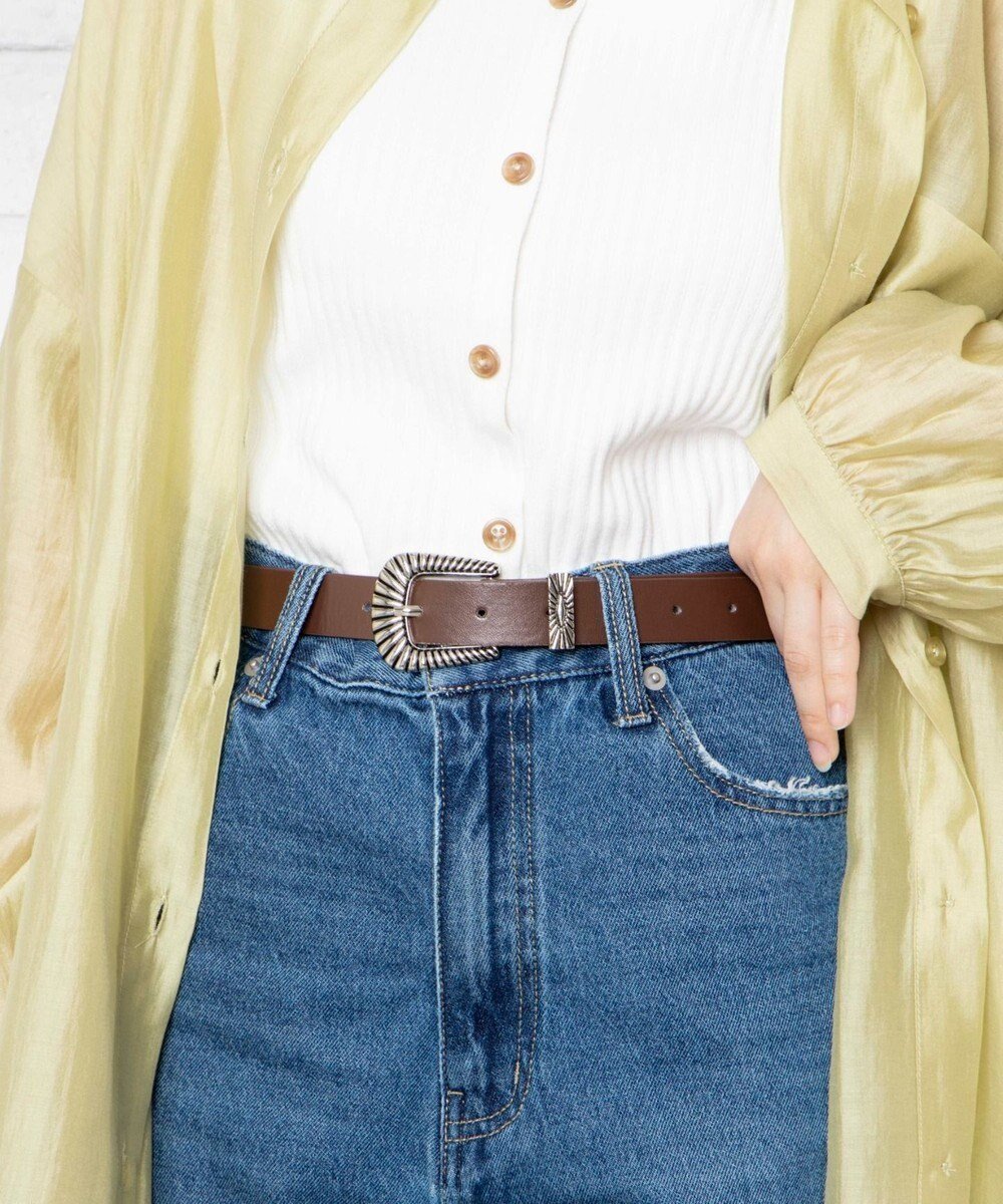 【ウィゴー/WEGO】のウエスタンバックルベルト インテリア・キッズ・メンズ・レディースファッション・服の通販 founy(ファニー) 　ファッション　Fashion　レディースファッション　WOMEN　バッグ　Bag　ベルト　Belts　ウエスタン　Western　シンプル　Simple　ボトム　Bottom　ダークブラウン|ID: prp329100004538386 ipo3291000000032068611